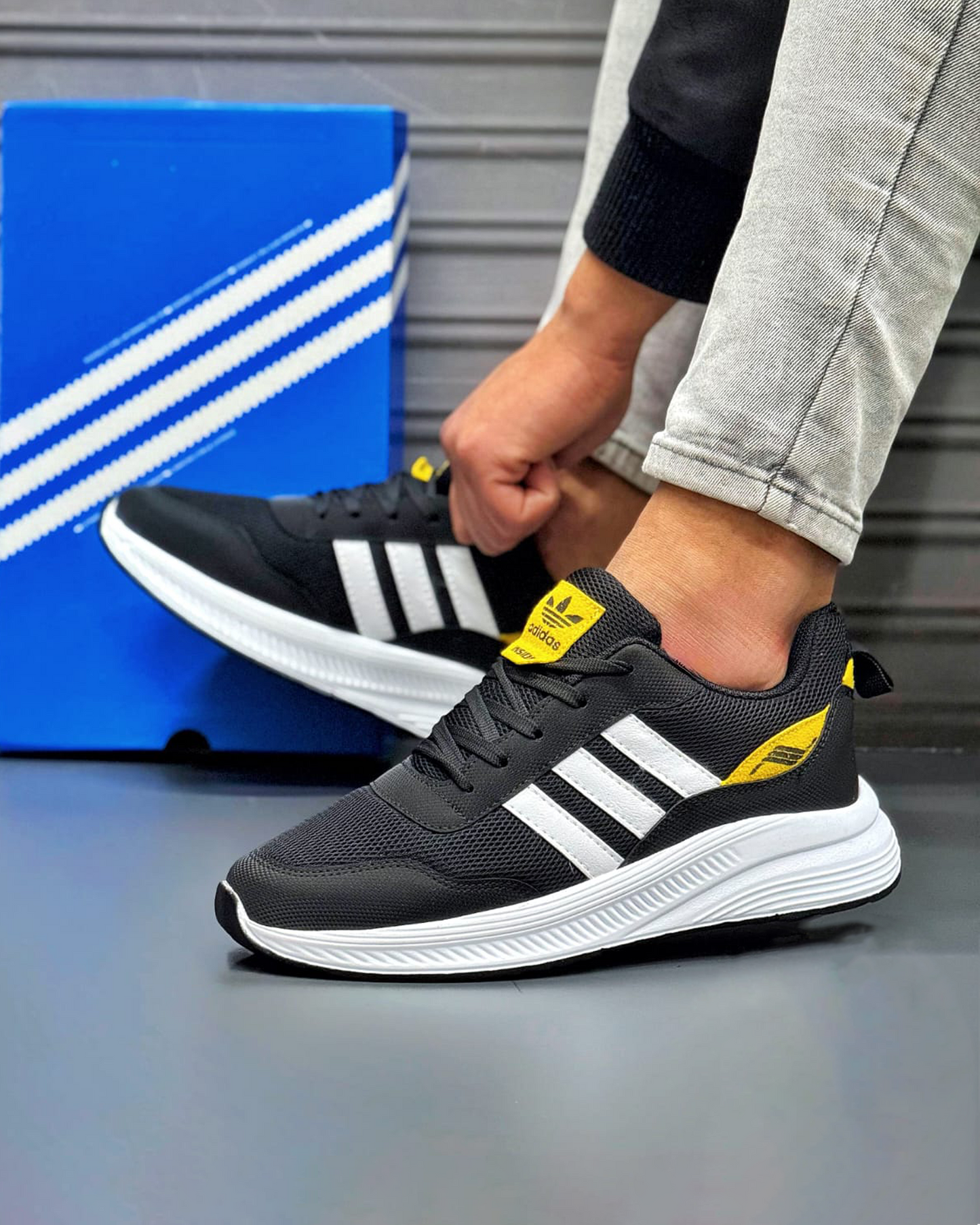 Adidasi AD-03 Negru Galben