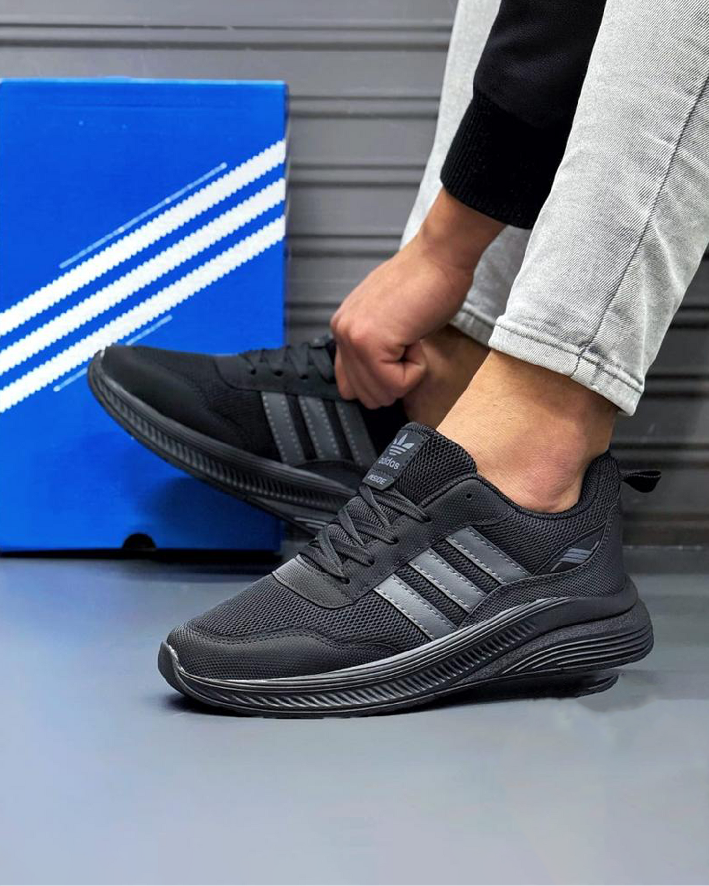 Adidasi AD-03 Negru Gri