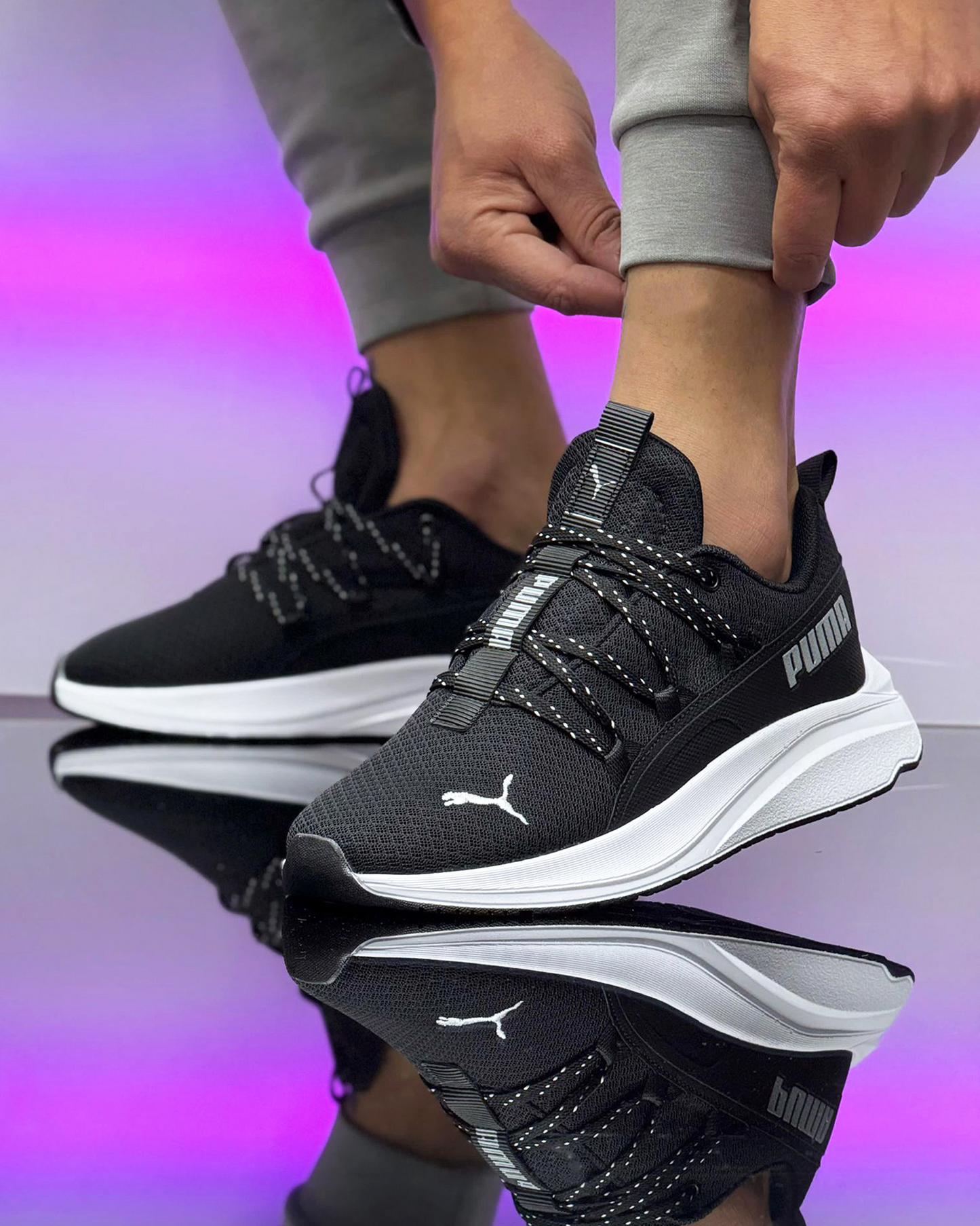 Adidasi PM-02 FLX Negru Alb