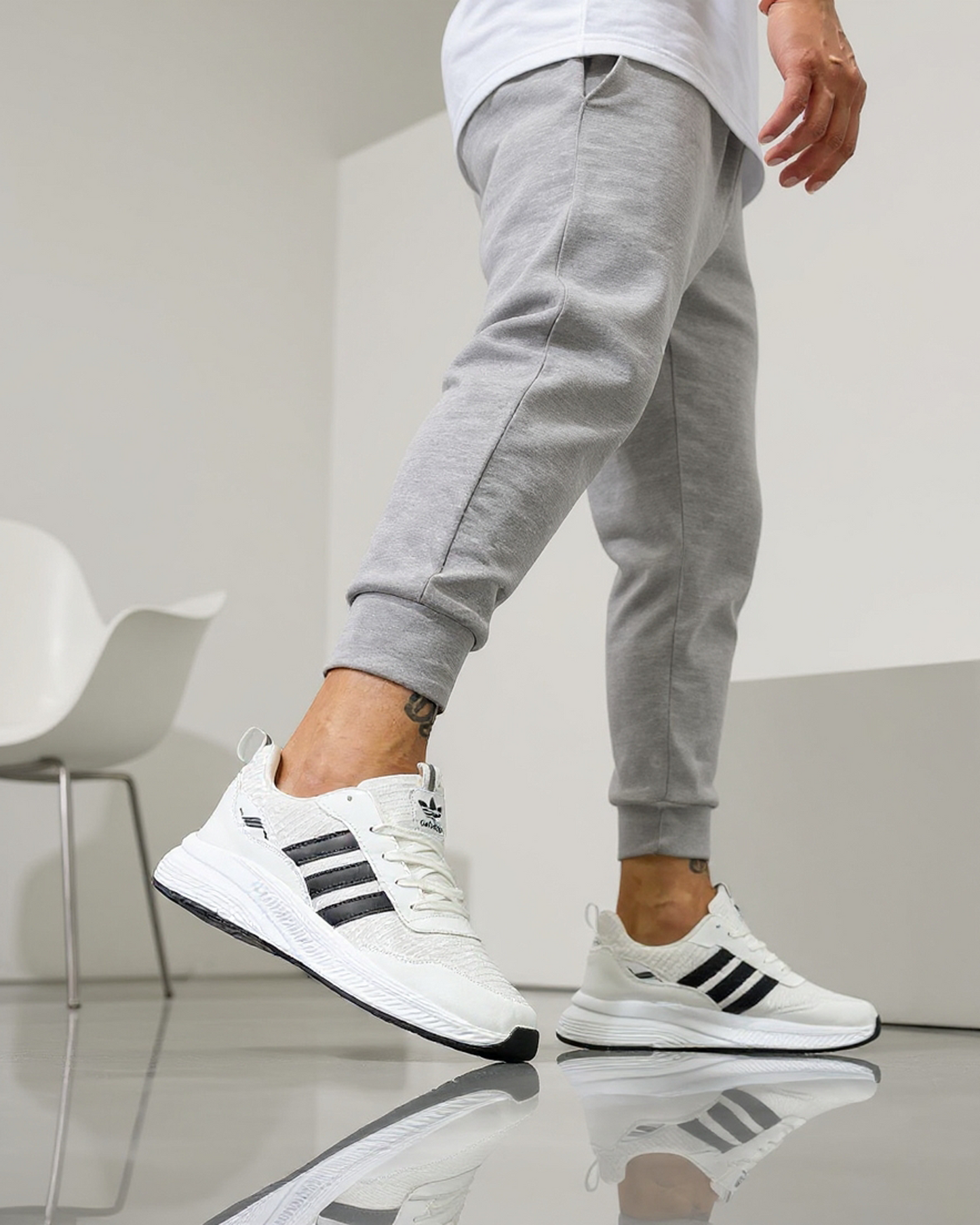 Adidasi AD-03 Alb Negru